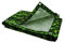 Brise vue imprimé feuillage vert avec oeillets 1 x 5 m