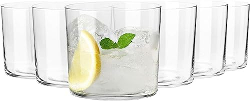 Krosno Cider Drinking Glasses Set of 6 – 14.2 oz Tumblers for Water, Juice & Cocktails, Mixology Collection, Ultra-Thin Clear Glassware, Lightweight Everyday Glasses, Dishwasher Safe
