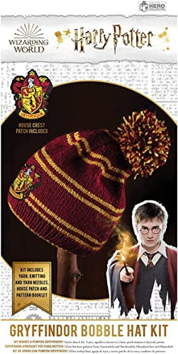 Harry Potter Hogwarts Bommelmütze Strickset mit Gryffindor Design