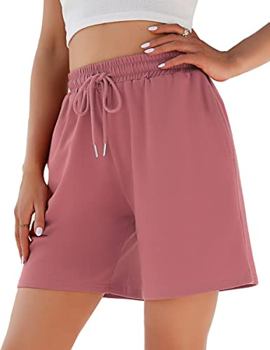 Jezonga Pantaloncini Estivi Sportivi da Donna in Cotone Pantaloni Corti Vita Alta Fitness Shorts con Tasche Coulisse