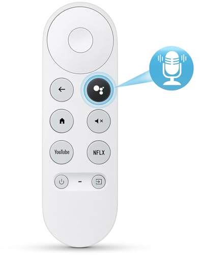 Replacement for Google-Chromecast-Remote, for Chromecast with Google TV Remote 4K/HD & Google TV Streamer 4K(Only for Snow Chromecast Google)