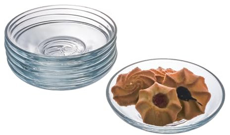 the mask el turko Glass Saucer Plates Set of 6, Coffee & Tea Saucers, Dipping Sauce Cups, Soy Sauce Dish, Small Plates for Side Dishes, Appetizer Plates for Home Kitchen