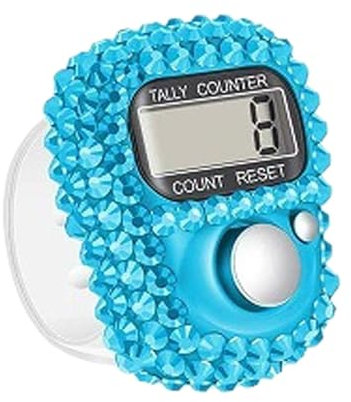 Compteur de Tours - Compteur électronique - Compteur numérique Manuel - Pratique et à Utiliser - Affichage LCD - Compteur de prière pour entraînement, Personnes, pêche, Rame, Tour (Bleu)