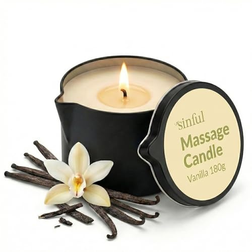Sinful Bougie de Massage à la Vanille - 180 g