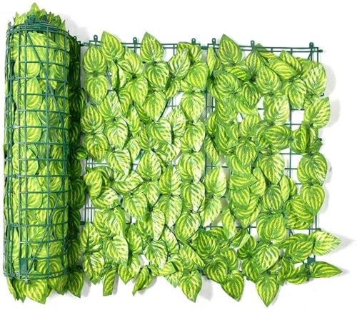 Haie artificielle d'extérieur résistante aux intempéries - 1 x 10 m - Vert - Protection solaire pour balcon, terrasse, jardin, plantes - Vue brisée - Idéale pour l'extérieur et la décoration