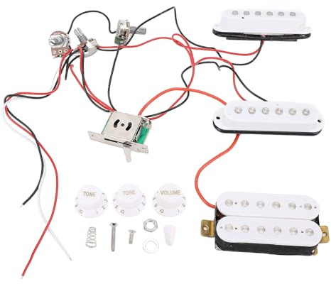 Set de Micros SSH pour Guitare Électrique – 2 Simple Bobine + 1 Humbucker, avec Réglage Tonalité/Volume