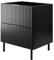 3E 3xE living.com Badezimmerschrank, Schwarz + Goldener Griff, 60 x 77 x 46 cm