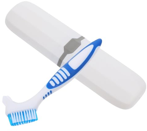 Abaodam Boîte de Rangement pour Brosse à Dents de Voyage Portable avec Étui Blanc pour Soins Dentaires Nettoyage Double Surface Kit Pratique pour Déplacements et Activités Extérieures