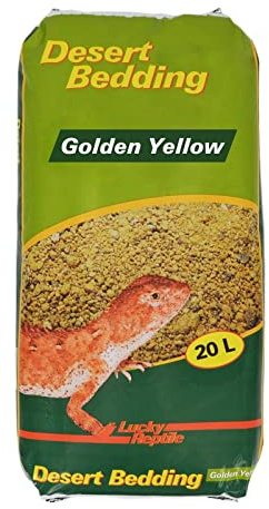 Lucky Reptile Desert Bedding Golden Yellow 20 l, substrato per terrari del Deserto, scavabile