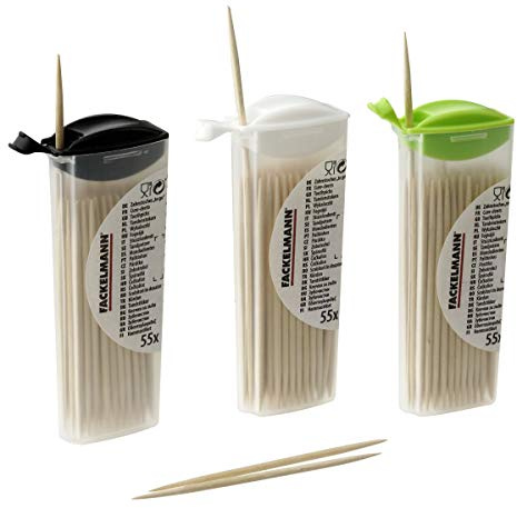 FACKELMANN 55 Palillos de Madera para Llevar, 68 mm, con Caja
