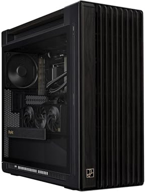 ASUS ProArt PA602 Wood Edition - Chasis para Ordenador E-ATX (Panel Lateral de Cristal Templado, Dos Ventiladores de 200 x 38 mm, radiador de 420 mm, USB Tipo-C, Indicador de Polvo IR)