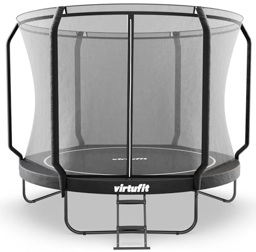 VirtuFit Trampoline de jardin de qualité supérieure pour enfants et adultes avec filet de sécurité - Extérieur - 305 cm - Trampoline