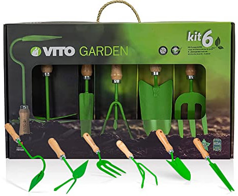 6 Pieces garden set in steel