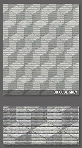 Bodenbelag Matte Sympa Nova comfort PREMIUM Weichschaum 3D cube grey Würfel grau 130 Meterware