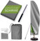 SANZARO Sonnenschirm Schutzhülle mit Stab - 600D Oxford Stoff, Reißfestes RipStop-Gewebe, UV-Beständig, PVC Beschichtung, Ampelschirm Hülle, Gartenschirm Abdeckung wasserdicht, (40/80/50x280 cm)