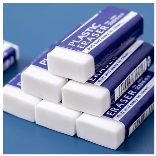 CuiCanfla 30 gomme da cancellare 2B morbide, semplici, gomme da cancellare, colore bianco, per scuola, schizzi, arti, dipinti