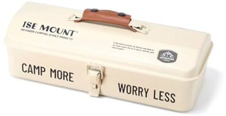 HUIOP Caja de almacenamiento de herramientas para exteriores, caja de mano portátil para Picnic y acampada, caja de almacenamiento de herramientas de Metal con asa, caja de almacenamiento de artículos