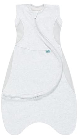 Purflo Cuddle to Sleep Bag 0.5 Tog | For 3-12 Months | Breathable Cotton Baby Sleeping Bag | Lightweight Summer Sleep Sack | Adjustable Grow Length & Two-Way Zip for Easy Nappy Changes
