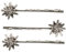 Alpenflüstern Trachten-Haarklammern Strass-Edelweiss 3er-Set (antik-silber-farben) ADV098