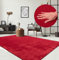 the carpet Relax Moderner Flauschiger Kurzflor Teppich, Anti-Rutsch Unterseite, Waschbar bis 30 Grad, Super Soft, Felloptik, Rot, 80 x 150 cm