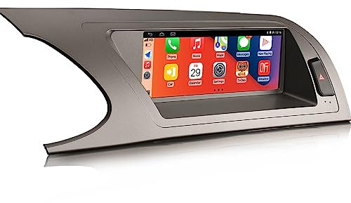 ERISIN 8.8 Zoll Android 14 Autoradio für Audi A4 2009-2012 mit OEM Screen Unterstützt GPS Navi Carplay IPS WiFi 4G DAB+ DVD DVR TPMS 64GB ROM