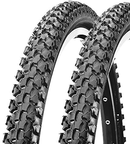 ECOVELO 2 neumáticos 14 x 1 3/8 x 1 5/8 (44-288) neumáticos negros de goma 14 pulgadas para Mountain Bike MTB bicicleta niño