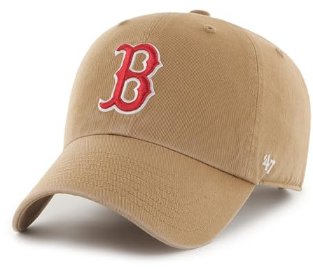 47 Brand Strapback Cap - Clean UP Boston Red Sox Camel