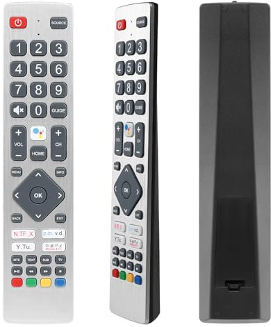 Télécommande Vocale pour Sharp UHD TV Compatible avec 40BL2EA 40BL3EA 40BL4EA 40BL5EA 50BL2EA 50BL3EA 50BL4EA 50BL5EA 55BL2EA avec Netflix PM Vidéo Youtube et Google Play Buttons
