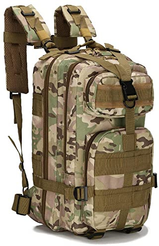 Mochila Militar Hombre 25L Mochila de Asalto Molle Mochila Táctica Deporte Mochila de Combate Campamento de Senderismo al Aire Libre Multibolsillos Mochila de Pesca Caza Mochilas Senderismo 20L