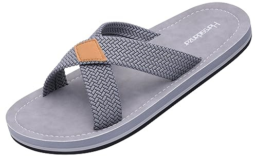 Harssidanzar Zapatillas cruzadas masculinas sandalias ligeras zapatillas de verano,adecuadas para el secado rápido en interiores y exteriores KM229EU
