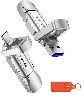 MOVE SPEED 512GB USB Stick 3.2 – Schneller Speicher für Kreative Profis – Ideal für Fotos, Videos & Große Dateien, 520 MB/s, USB C Gen2, Robustes Design