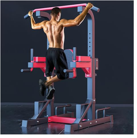 Power Tower, stazione per trazioni, attrezzatura multifunzione per allenamento di forza con barra per trazioni e stazione per dip per esercizi di fitness in palestra a casa, carico massimo 880 libbre