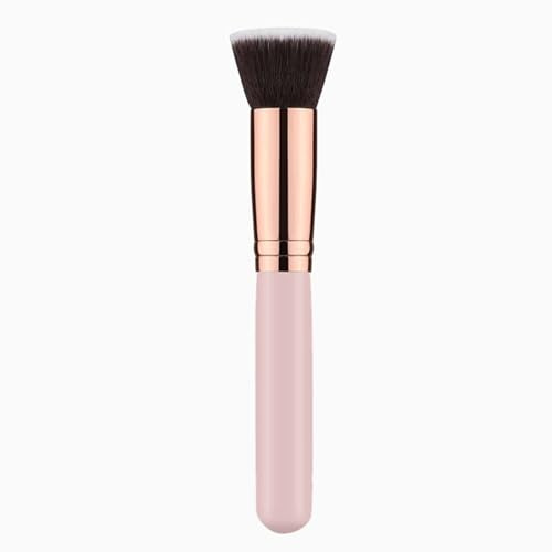 Make Up Brush Foundation Kabuki Flat Top - Perfect For Blending Liquid, Cream or Flawless Powder Cosmetics - Buffing, Stippling, Concealer - Premium Quality Synthetic Dense Bristles!