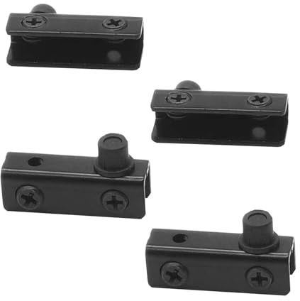 8Pcs No Drilling Glass Door Hinges Stainless Steel Adjustable Shower Glass Clamps Thickness Pivot Hinge Clip Replacement for Free-Swinging Glass Door