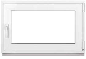 Framex Kellerfenster Fenster Kunststofffenster Weiß Breite x Höhe 100 x 50 cm (1000 x 500 mm) 2fach (32 mm) Dreh Kipp DIN Rechts - Premium - Alle Größen