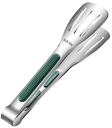 VINTORKY Pinzas Para Parrilla De Acero Inoxidable 304 De 23 Cm, Pinza Multifunción Resistente Al Calor Para Barbacoa Al Aire Libre, Accesorio Práctico Para Cocinar y Asar