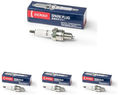 DENSO Candela accensione XU22EPR-U 1 Elettrodo di massa Elettrodo centrale-Nichel Apertura chiave: 16 mm Lunghezza filettatura: 19mm (Confezione da 4)