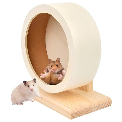 Gteijiam Wooden Silent Hamster Wheels(15cm)