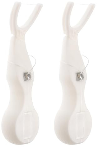POPETPOP Soporte para Hilo Dental Reutilizable 2 Mangos en Forma Limpieza Precisa en Casa y Viaje, Accesorios Dentales para Adultos y Niños