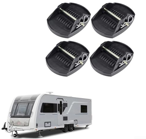 4 almohadillas de plástico para gato de remolque RV para estabilización del suelo y función de soporte de piernas