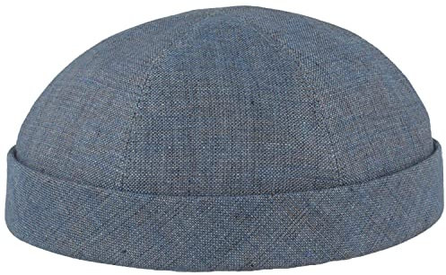 Bullani Sommer Docker-Cap Dockermütze Seemannsmütze aus 100% Leinen – Made IN Germany – Bequem & Hautverträglich (60, Jeans)