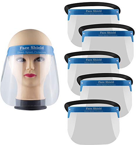 5 Stück Gesichtsschutzschild Schutzvisier Face Shield Visier Augenschutz Gesichtsschutz Schutzschild Gesichtsvisier