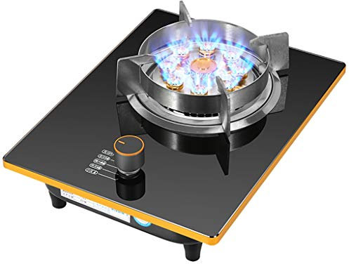Quemador de gas Cocina de gas 7,0 Kw Quemador de potencia de fuego potente de nueve cavidades Placa de gas individual integrada/de escritorio con retardador de llama automático y encendido p