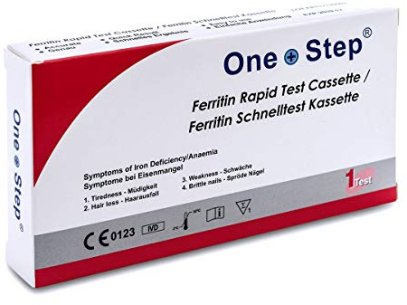 One+Step Iron Deficiency Self-Test - Complete Self-Test Set for Early Diagnosis of Iron Deficiency - Ferritin Sutotest - 1 piece