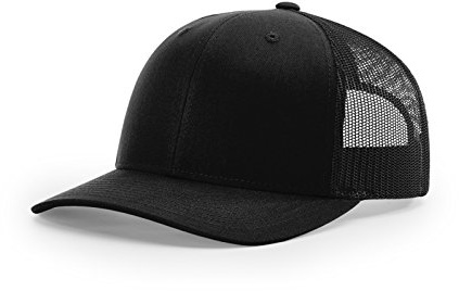 Richardson 112 Classic Snapback Trucker Cap - One Size - Black (XL)