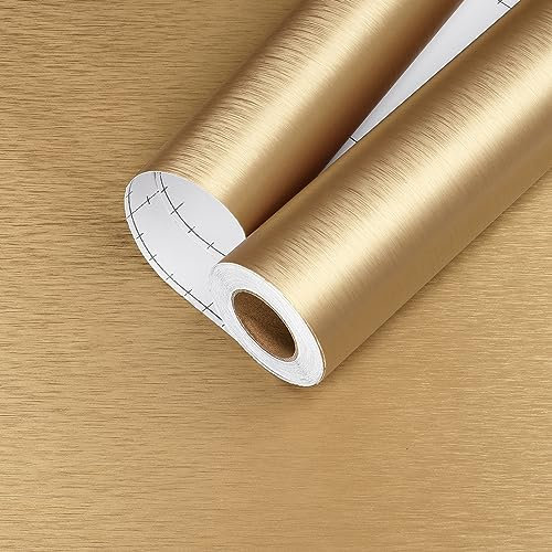 Yullpaper Papel Pintado Autoadhesivo Dorado Vinilo Encimera Cocina Vinilos Adhesivo Muebles Lavable Papel Tapiz Paredes Dorado Roll Vinilo Autoadhesivo Para Mesa Armario Decoracion Cocina 40 x 300cm