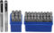 QUARKZMAN 36Stk Metall Stempeln Kit 1/4 (6mm) (A-Z 0-8 & Symbol) Stahl Buchstabe Locher Preßwerkzeug mit Locher Aufstempeln Metall Plastik Holz Leder Silber