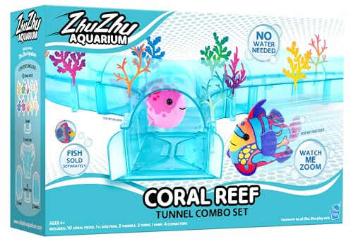 John Adams Zhu Zhu Pets | Zhu Zhu Aquarium Korallrev Tunel Lekset | Elektroniska husdjur | Åldrar 4+