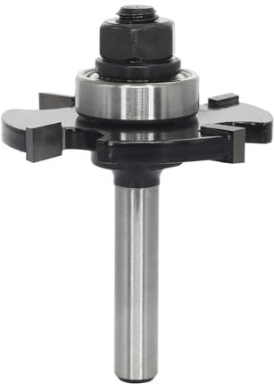 AKYLIN Fresa a disco 8 mm, altezza di taglio 5 mm, fresa piegata, fresa per legno Biscuit con cuscinetto, fresa a disco per fresatrice superiore