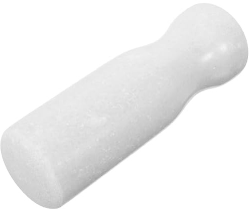 LIFKOME Pestello di Pietra Bianco per Cucina Design Ergonomico, come Pestello per Aglio e Strumenti Cucina per Macinare e Schiacciare Efficacemente